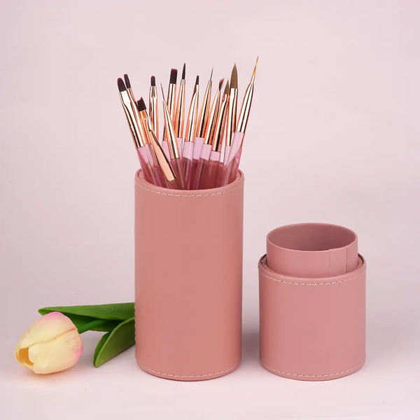Gold Metal Handle Nail Brush